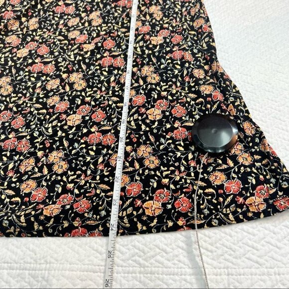 OLD Navy🖤Black Floral Peasant Boho Top Blouse Size M - Picture 5 of 11